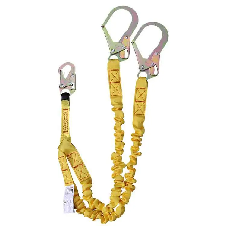 Adjustable Full Body Safety Harness Fall Protection Lanyard Kit